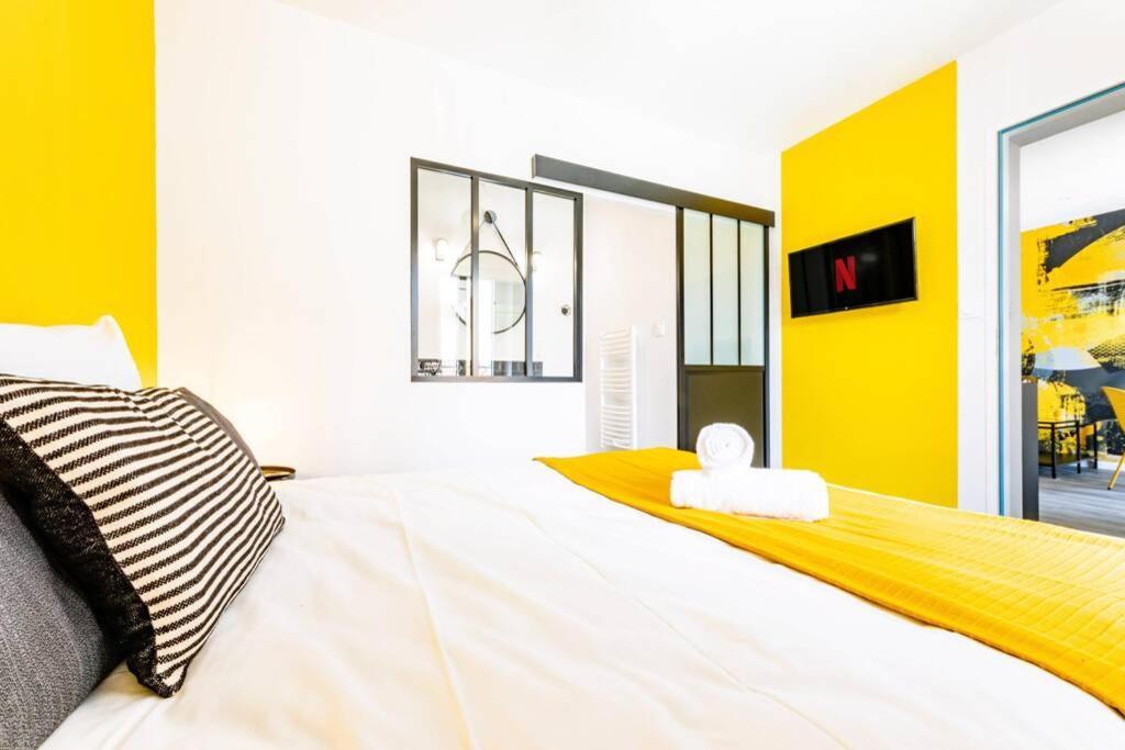 אז'ן Le Black & Yellow - Appart'Hotel - Clim - Netflix - Parking Gratuit - Nestor & Margot מראה חיצוני תמונה