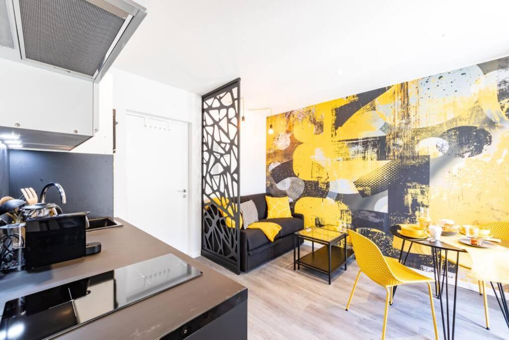 אז'ן Le Black & Yellow - Appart'Hotel - Clim - Netflix - Parking Gratuit - Nestor & Margot מראה חיצוני תמונה